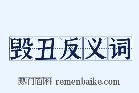 毁丑反义词是什么意思的图片